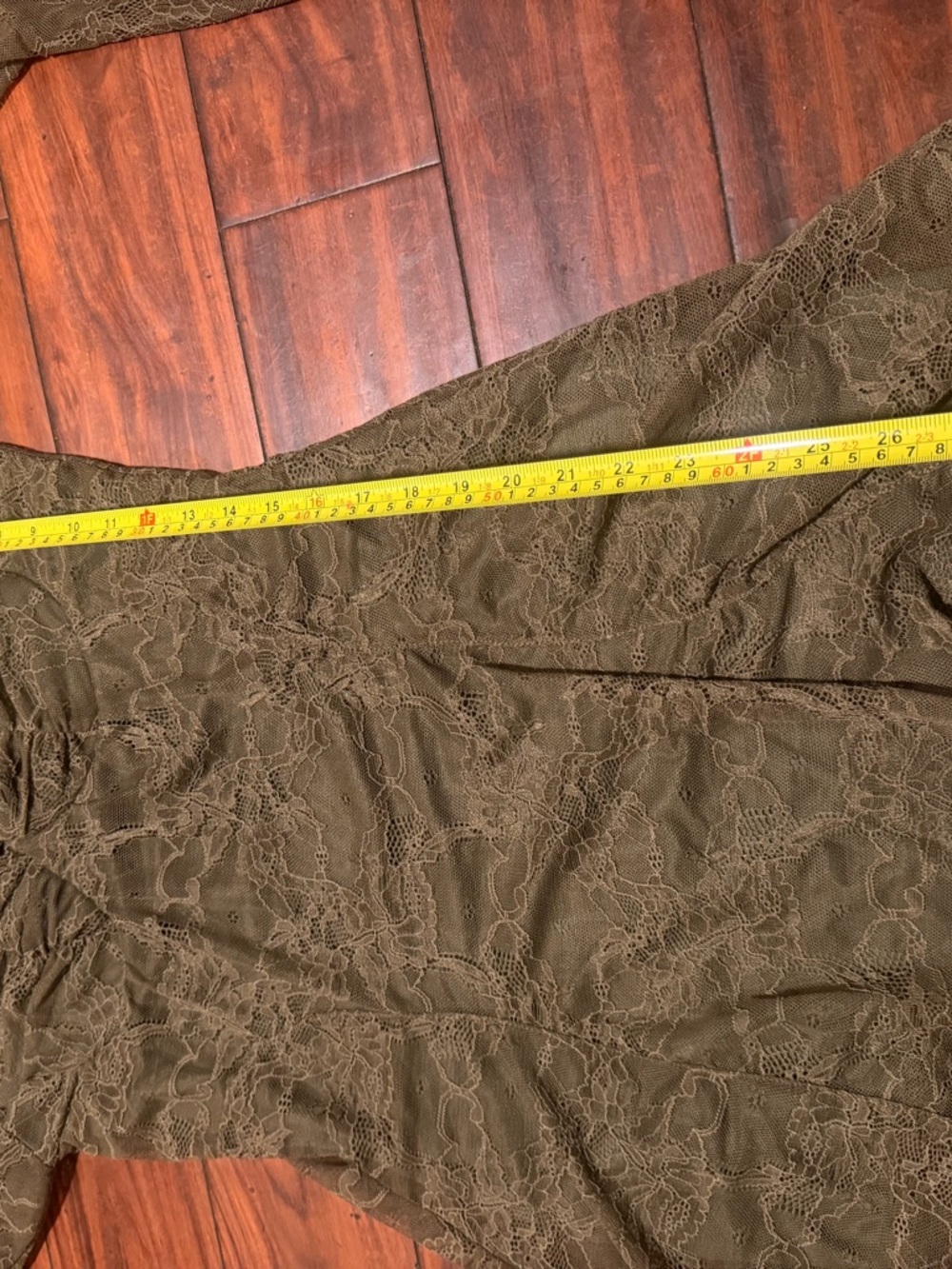 dELiA*s Olive Green Lace Long-Sleeve Sweetheart Mini Dress - Picture 5 of 11